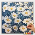 Paint-By-Numbers-DIamond-Painting-Square-pn-10 Bunch of White Flowers