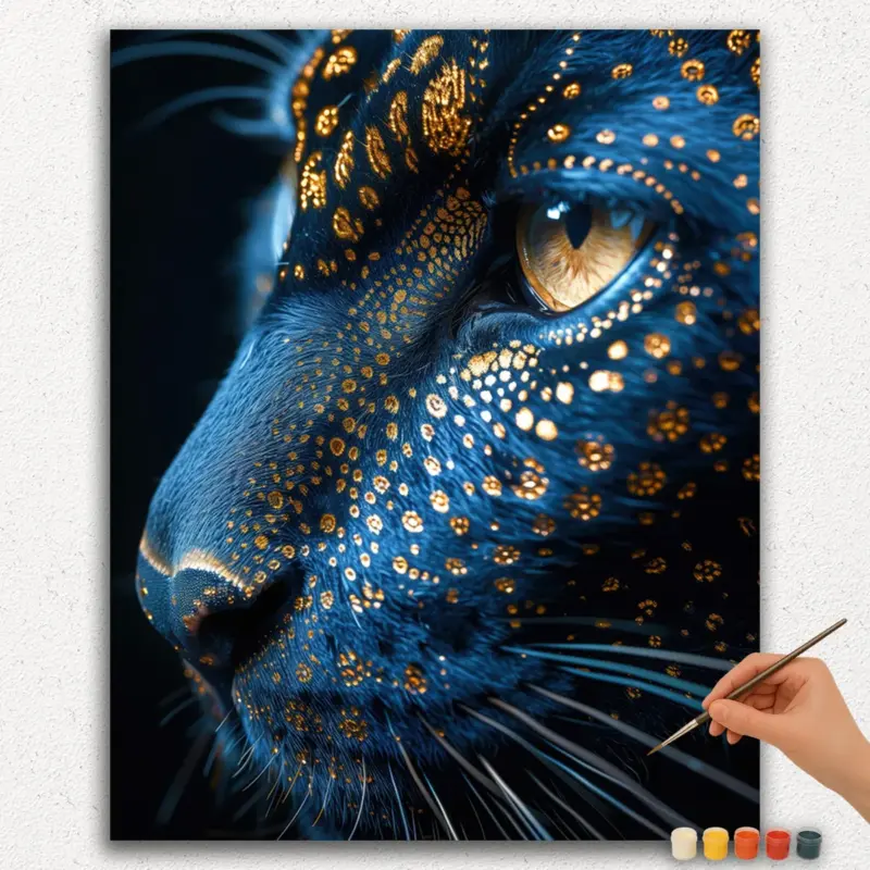 Paint-By-Numbers-DIamond-Painting-Ver-JPE-50 The Majestic Panther - Paint By Number