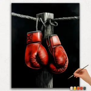 Boxing Gloves - Paint by Numbers