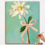 Paint-By-Numbers-DIamond-Painting-Ver-JPE-82 The White Flower - Paint by Numbers
