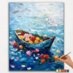 Roses and Boat