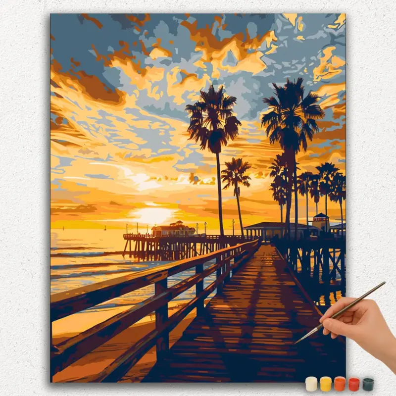 Paint-By-Numbers-DIamond-Painting-Ver-PNV-118 Way to Sea house