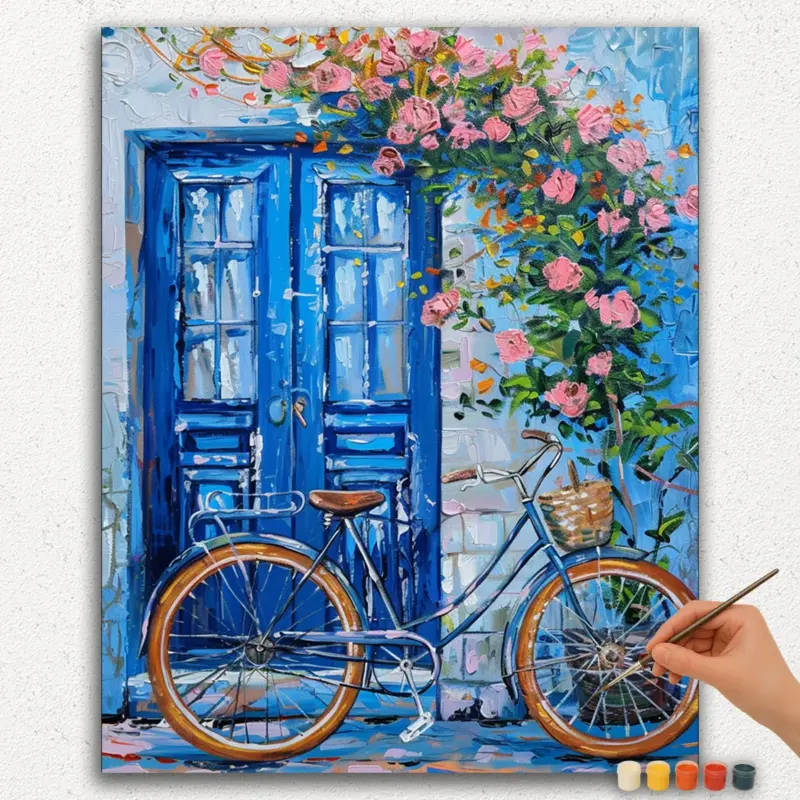 Blue Cycle and House
