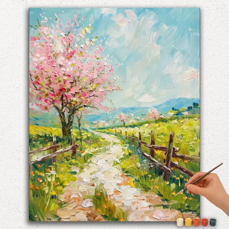 Pink Flowers on Tree