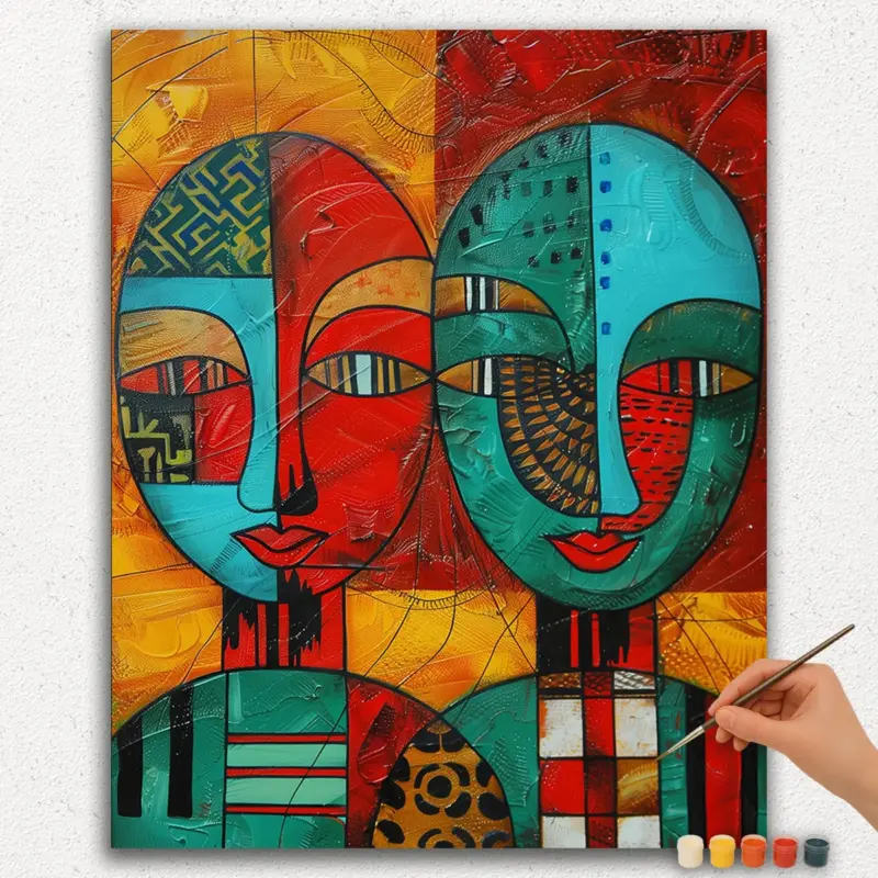 Two Person Abstract Art