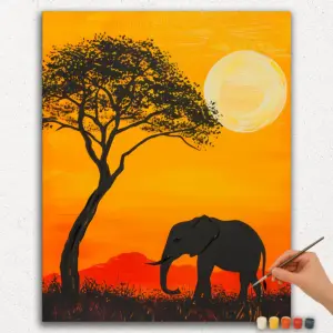 Elephant and Tree