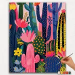 Paint-By-Numbers-DIamond-Painting-Ver-PNV-339 Colorful Cactus