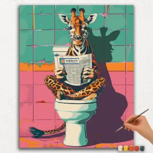 Giraffe in Toilet