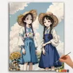 Paint-By-Numbers-DIamond-Painting-Ver-PNV-52 Friends Anime