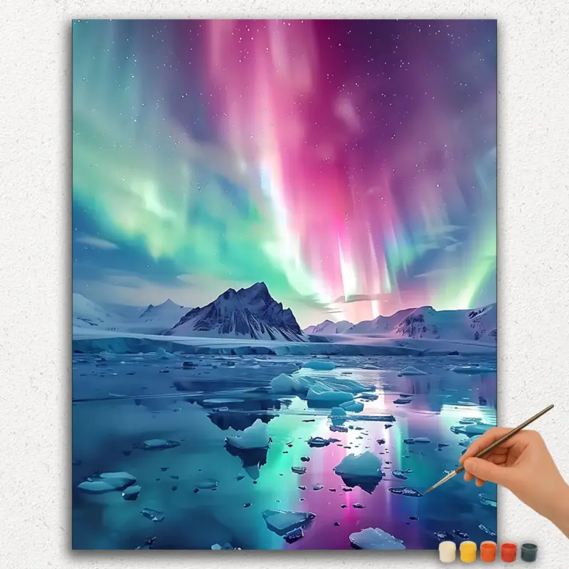 Colorful Aurora Borealis