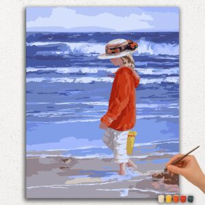 Girl and Sea - Paint by Numbers