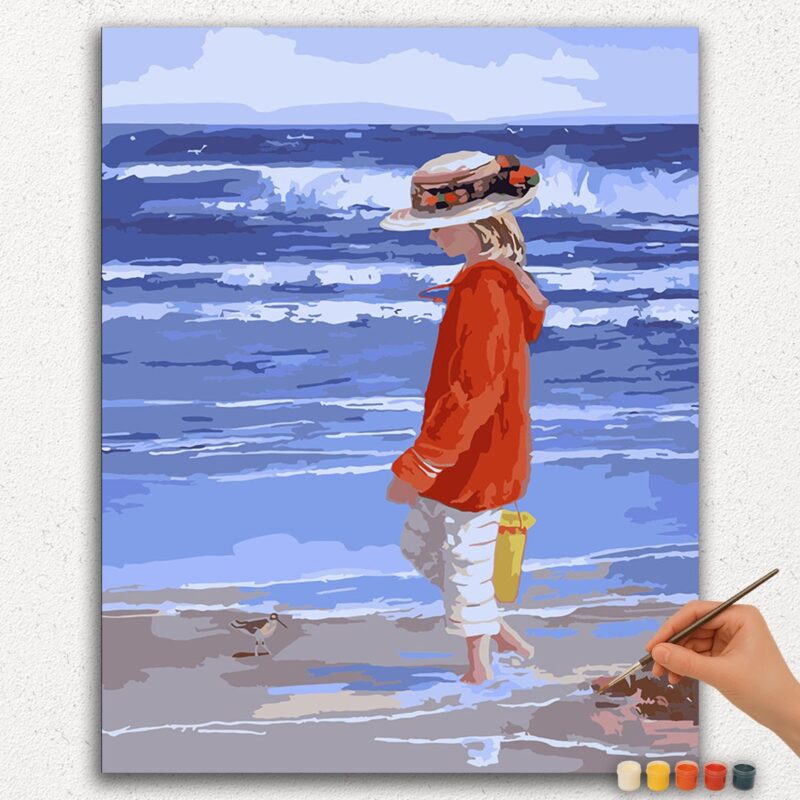 Paint-By-Numbers-DIamond-Painting-Ver-jpgg-25 Girl and Sea - Paint by Numbers