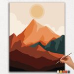 Paint-By-Numbers-DIamond-Painting-Ver-jpgg-291 Mountains and Sun Abstract
