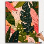 Paint-By-Numbers-DIamond-Painting-Ver-jpgg-331 Tropical Leaves