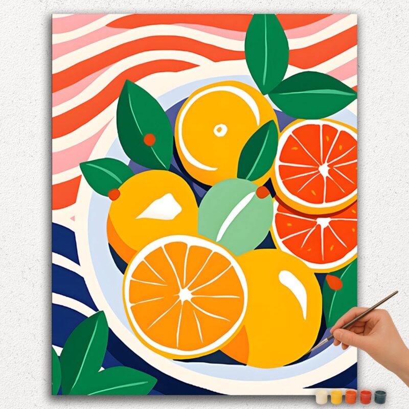 Paint-By-Numbers-DIamond-Painting-Ver-jpgg-346 Fruits in a Plate