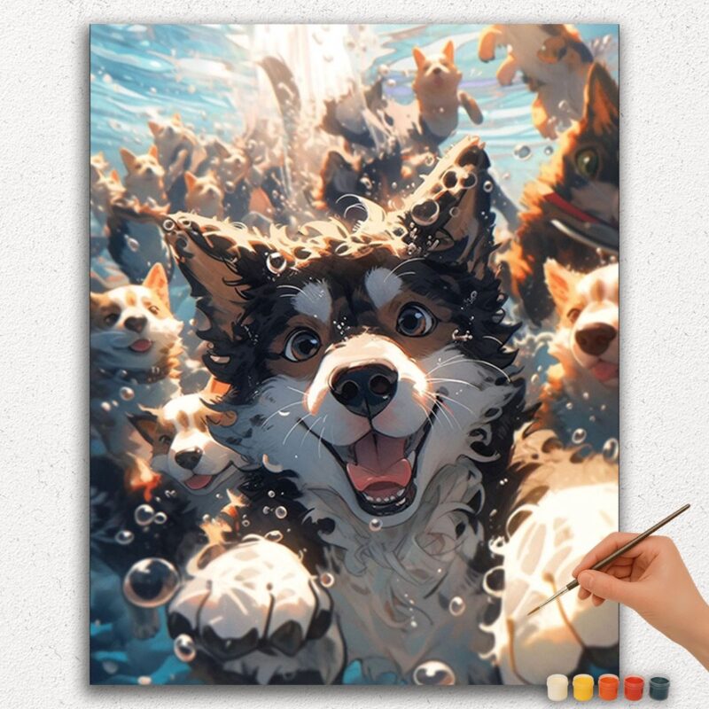 I am Happy Dog - Paint by Numbers