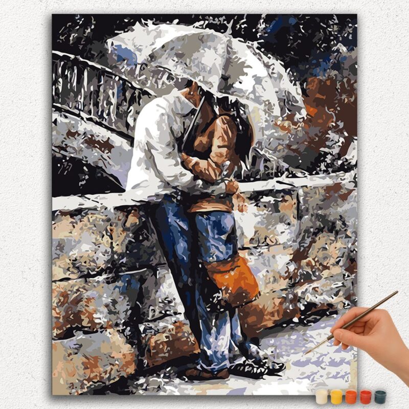 Paint-By-Numbers-DIamond-Painting-Ver-jpgg-44 Couple in Rain
