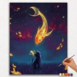 Paint-By-Numbers-DIamond-Painting-Ver-jpgg-72 Golden Fish and Cat