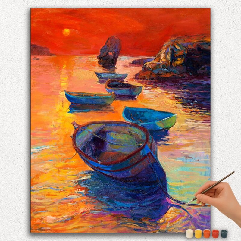 Paint-By-Numbers-DIamond-Painting-Ver-jpgg-88 Boats and Sunset