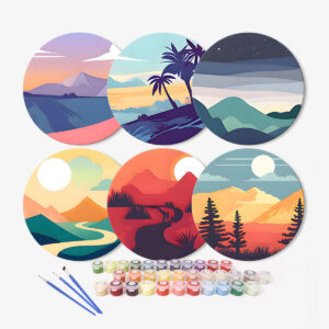 Minimalist Nature Placemats (6 Pieces) - Paint by number