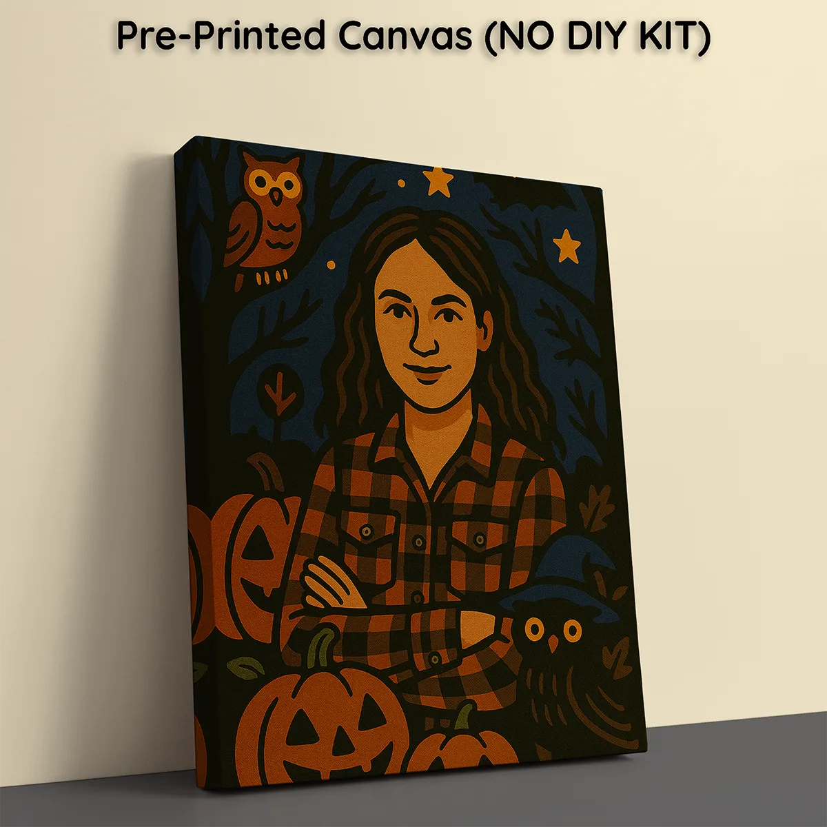 Pre printed Canvas Spooky portrait