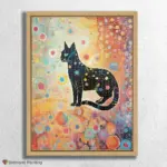 Abstract Black Cat