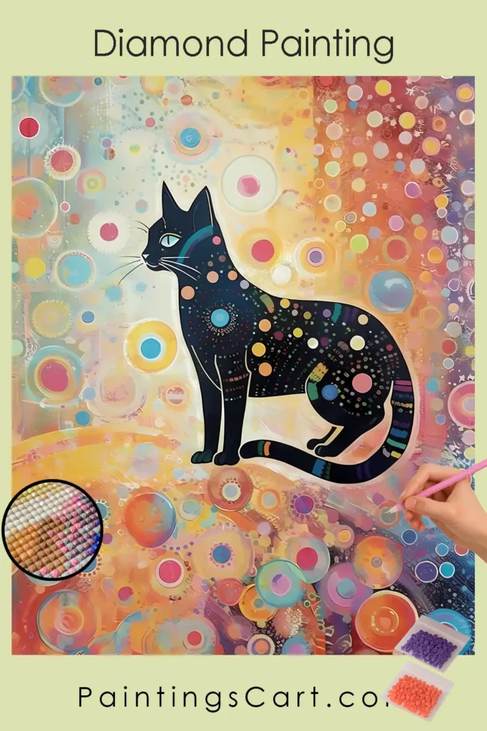 Abstract Black Cat