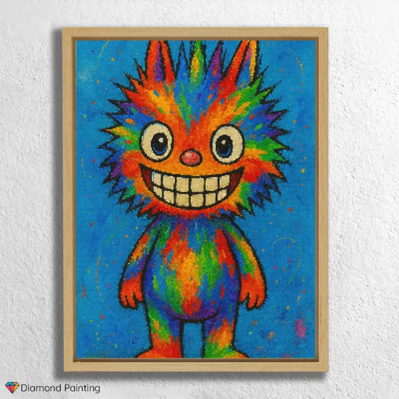 Rainbow_Creature_on_Blue_Canvas Labubu Doll