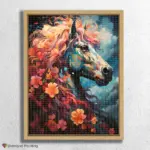 Rainbow Horse and Flowers