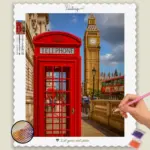 Red_Telephone_booth_base-diamond-painting-paintingscart Rote Telefonzelle
