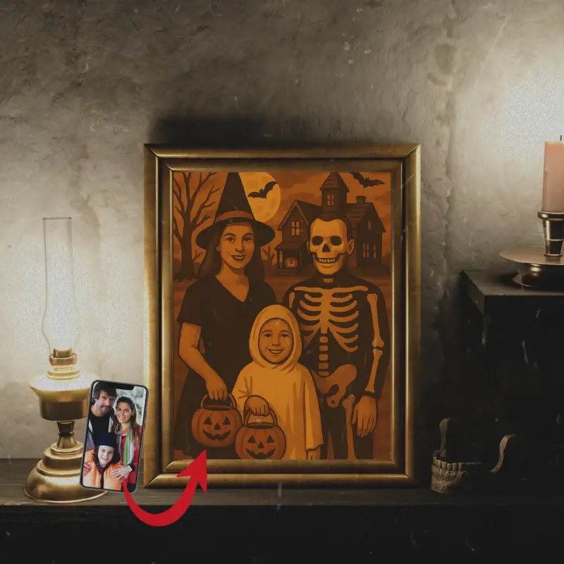 Spooky skull Custom Halloween Artwork (1)