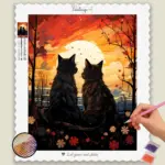 Cats Couple Watching Sun