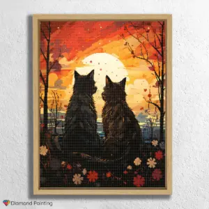 Cats Couple Watching Sun