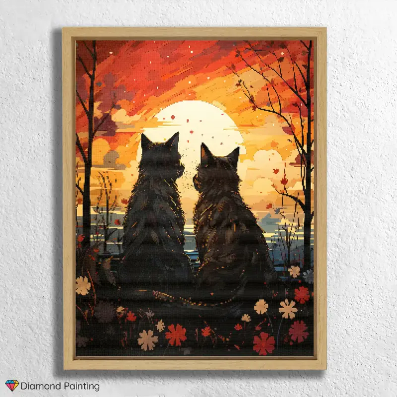 Cats Couple Watching Sun