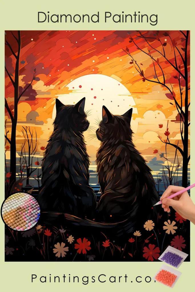 Cats Couple Watching Sun