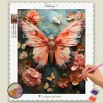 Spring_Origami_343823_base-diamond-painting-paintingscart Pink Butterfly
