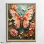 Spring_Origami_343823_float-diamond-painting-paintingscart Pink Butterfly