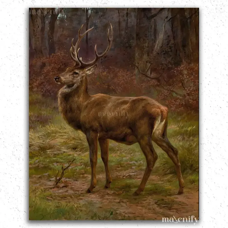 Stag-In-An-Autumn-Landscape Stag In An Autumn Landscape