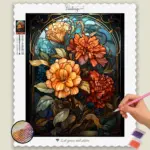 Stained_Glass_753971_base-diamond-painting-paintingscart Colorful Flowers Stained Glass