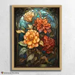 Stained_Glass_753971_float-diamond-painting-paintingscart Colorful Flowers Stained Glass