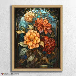 Colorful Flowers Stained Glass
