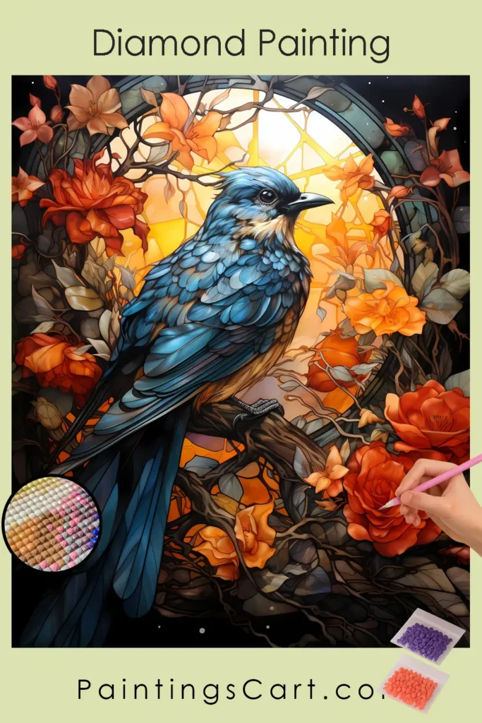 Colorful Bird Stained Glass