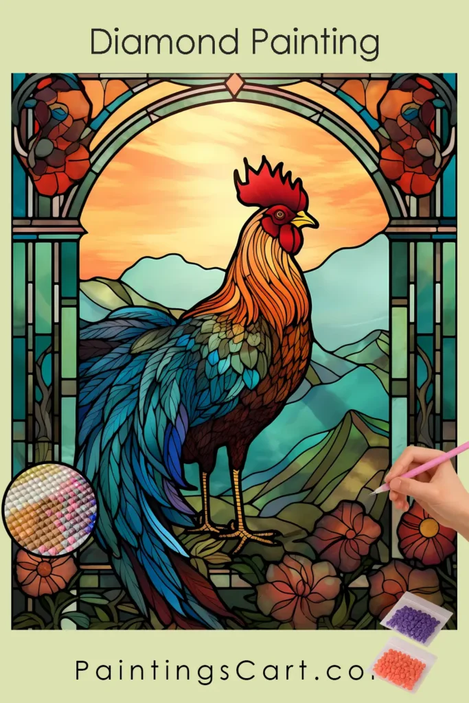 The Cock Stained Glass