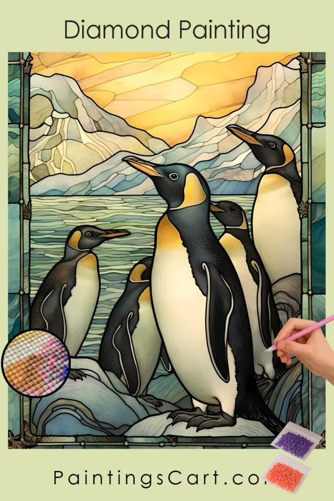 Penguins Stained Glass