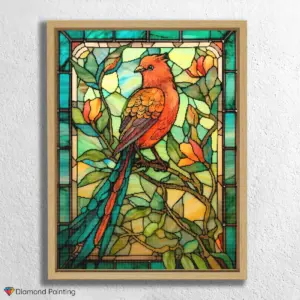 Colorful Sparrow Stained Glass