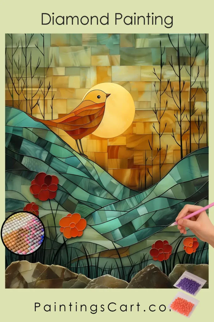 Abstract Bird on Mountains