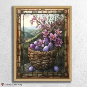 Purple Eggs in a Basket