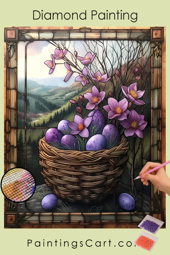 Purple Eggs in a Basket