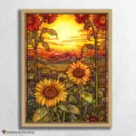 Stained_Glass_Flowers_314229_float-diamond-painting-paintingscart Sunflowers Stained Glass