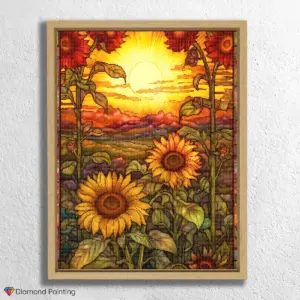 Sunflowers Stained Glass